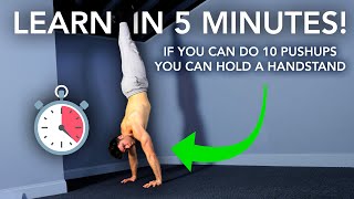 Learn to Achieve A Handstand Fast  In 5 Minutes  Hacks Make it Easy [upl. by Chita96]