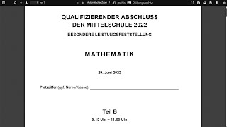 Mathe Quali Bayern 2022 Teil B Arbeitsgruppe II Aufgaben 1 2 4 6 [upl. by Galliett]