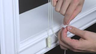 How to Install a Cord Condenser on a Horizontal Wood or Faux Wood Blind [upl. by Eellac978]