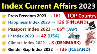 Index 2023 Current Affairs  सूचकांक 2023 Current Affairs  Most Imp Index Current Affairs 2023 [upl. by Avie]