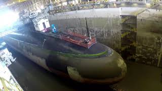 USS Tennessee SSBN 734 Dry Dock Timelapse [upl. by Milo]