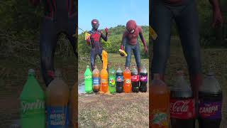 Mentos vs coke  pepsi  sprite  thumps up  fanta  7up and marinda [upl. by Yllet]