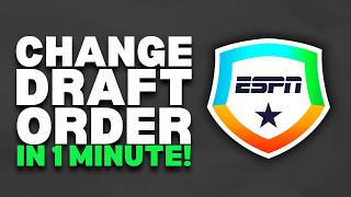 How To Change The Draft Order on ESPN Fantasy Football  2024 Easy [upl. by Zetra]