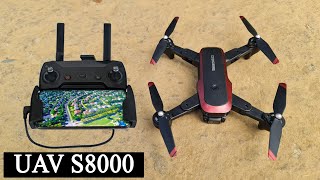 পানির দামে  UAV S8000 Dual Camera Drone Unboxing  Flying Video Test  Water Prices [upl. by Ahsiliw]