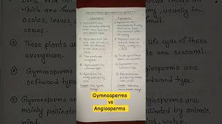 gymnosperms vs angiosperms biology shortsfeed shorts viralshorts trending [upl. by Lladnik]