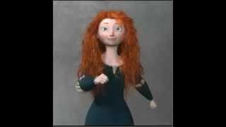 Pixar Brave Animation Tests  Merida amp Fergus Cloth and Hair [upl. by Arraeit870]