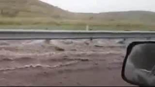 Rain flooding on Kawaihae Road 081715 [upl. by Greeson]