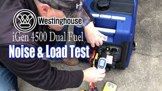 Westinghose iGen4500 Dual Fuel Noise amp Load Test  Decibel amp Voltage Test [upl. by Annwahs]