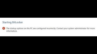 Correction derreur Les options de démarrage de ce PC ne sont pas configurées correctement [upl. by Samtsirhc]