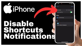 How to Disable Shortcuts Notifications on iPhone iOS 18 [upl. by Charmaine135]