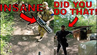 CRAZY INSANE Airsoft Minigun worth £3000 at Invicta Battlefield woodlands  UK gameplay Kent [upl. by Niwroc]