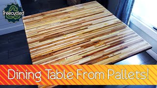 Building A Dining Table From Pallet Wood  Aromatic Cedar Base And Spalted Legs [upl. by Adirehs452]