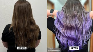 Lavender Ombre StepbyStep Hair Color  PRAVANA Color [upl. by Hendry]