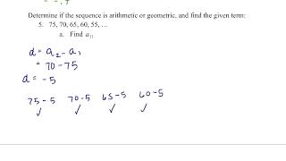 Arithmetic and Geometric sequences Examples [upl. by Essa]