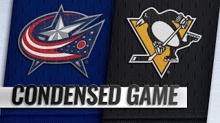 030719 Condensed Game Blue Jackets  Penguins [upl. by Aicekan]