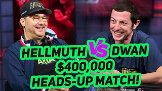 Phil Hellmuth vs Tom Dwan 400000 HeadsUp Match Highlights [upl. by Ahtnicaj]