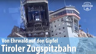 Tiroler Zugspitzbahn Fahrt von Ehrwald auf den Gipfel [upl. by Joacima]