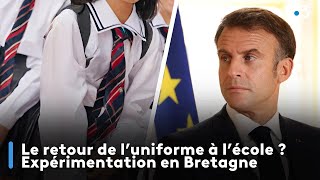 Retour de luniforme à lécole  Une première expérimentation en Bretagne [upl. by Ellehcyar]