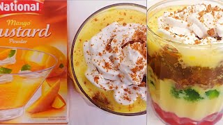 jelly custard pudding  jelly dessert  Custard trifle pudding Recipe shorts youtubeshorts [upl. by Aynom487]