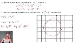 Math 3 Section 1 9 Part 2 The Coordinate Plane Graphs of Equations Circles [upl. by Aluino480]