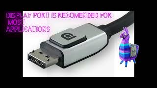 Why DisPLayPort oR HdMi cable is ImPortaNt For GaMinG pcfortnite fortnitepc [upl. by Lubet]