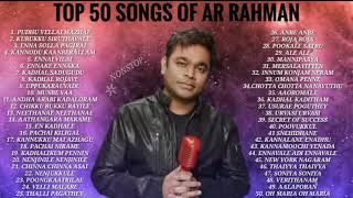 AR Rahman Tamil Songs Top50  AR Rahman Hits by Prathik Prakash [upl. by Chiaki]