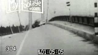 1940 Gallopin Gertie The Tacoma Narrows Bridge Swaying W Car [upl. by Picker25]