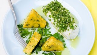 Kabeljauwhaasje met gebakken polenta en gremolata [upl. by Beryle]