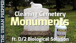 How To Clean Cemetery Gravestones using D2 Biological Solution [upl. by Eerrehc]