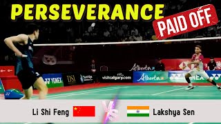 PERSEVERANCE PAID OFF  Li Shi Feng VS Lakshya Sen [upl. by Isbella149]