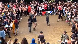 Wall of death at Gojira show  Resurrection Fest 2014 [upl. by Kitrak]