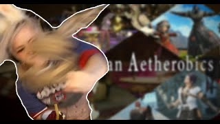 Zepla almost PUNCHES monitor doing FFXIV Aetherobics [upl. by Akirderf609]