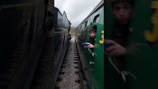 South Devon Railway 30th Dec 2023 With GWR 7820 Dinmore Manor Passing GWR Pannier 6412 At Staverton [upl. by Mahmoud]