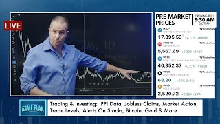 Trading amp Investing PPI Data Jobless Claims Market Action Alerts On Stocks Bitcoin Gold amp More [upl. by Droc721]