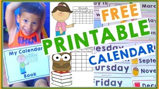 HOW TO MAKE CALENDAR CHART FOR KIDS   FREE HOMESCHOOL PRINTABLE [upl. by Fennessy]