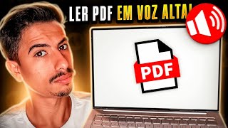 Como LER DOCUMENTOS em PDF EM VOZ ALTA no seu PC ou NOTEBOOK [upl. by Tavy]