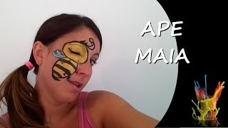 Tutorial truccaviso  Ape Maia  Truccabimbi  Bee Face Painting [upl. by Welker]