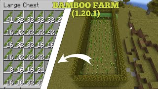 MINECRAFT BEST BAMBOO FARM  1201Tutorial [upl. by Nelak]