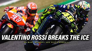 VALENTINO ROSSI BREAKS IT  marcmarquez peccobagnaia valentinorossi motogpnews martin [upl. by Onid215]