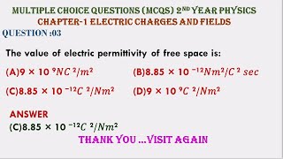 The value of electric permittivity of free space is [upl. by Aitnas]