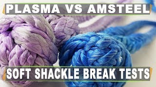 Plasma vs Amsteel Dyneema button knot soft shackles [upl. by Dorehs]