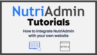 How to integrate NutriAdmin with your own website [upl. by Saidnac]