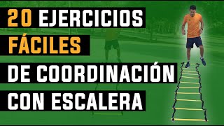 20 EJERCICIOS FÁCILES DE COORDINACIÓN CON ESCALERA  Juegos Educación Física [upl. by Wollis]