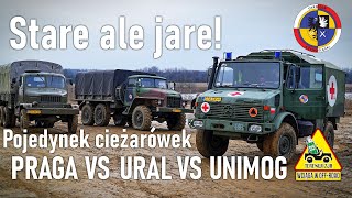 Stare ale jare Pojedynek ciężarówek PRAGA vs URAL vs UNIMOG [upl. by Rugen]