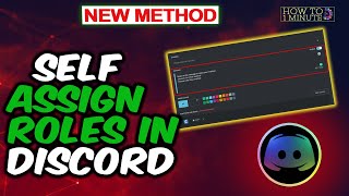 How to self assign roles in discord 2024 [upl. by Derwin]