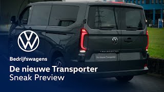 De nieuwe Transporter Sneak Preview  Volkswagen Bedrijfswagens [upl. by Eittak]