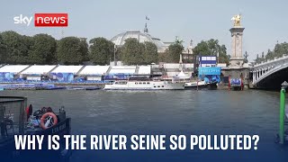 Paris Olympics 2024 Mens triathlon delayed over polluted water in River Seine [upl. by Enaj]