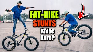 EXTREME FAT BIKE TRICKS  How to wheelie [upl. by Gabel]