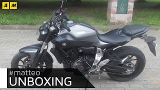 LUnboxing di Matteo Yamaha MT 07 [upl. by Ilka]