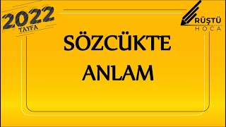 69Sözcükte Anlam FULL  RÜŞTÜ HOCA [upl. by Annelg]